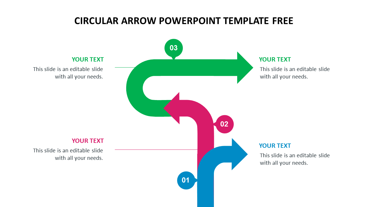 Free - Circular Arrow PowerPoint Template Free & Google Slides
